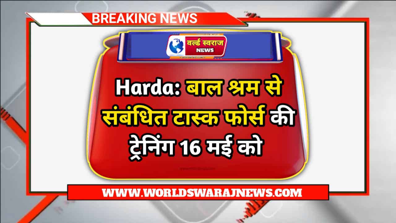 Harda: बाल श्रम से संबंधित टास्क फोर्स की ट्रेनिंग 16 मई को 1 News 1 3