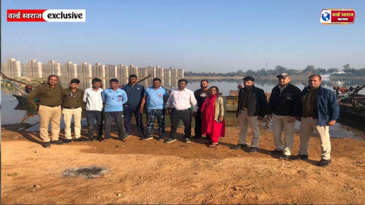 नर्मदा नदी से अवैध रेत उत्खनन माफिया पर प्रशासन की बड़ी कार्यवाही। 1 Q 1772351871